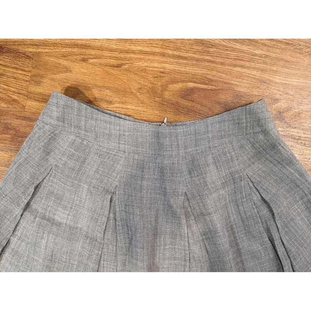 Gunex by Brunello Cucinelli Wool Knee Length Skirt Us 6 Grey